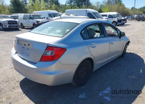 2012 Honda Civic Lx z USA, uszkodzony, nr VIN 2HGFB2F54CH556090
